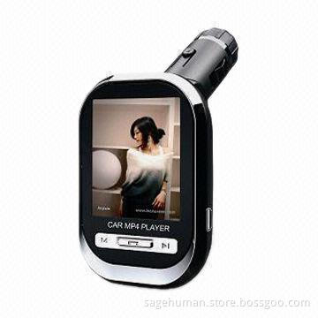 Car MP4 Player with Built-in Flash Memory, Supports WMA Audio and AMV Movie File Formats